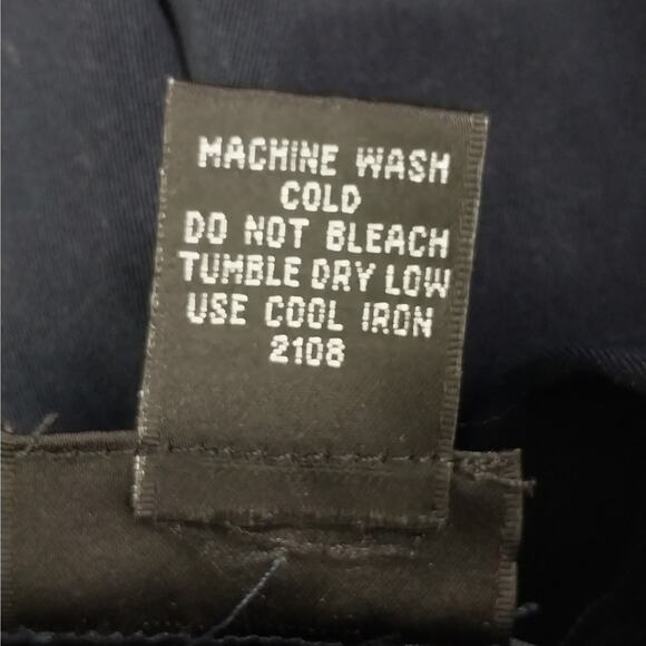 NWT! RAFAELLA! NAVY MICROFIBER, FLAT FRONT, HIGH WAIST, STRAIGHT SLACKS! SZ 6 - Picture 7 of 8